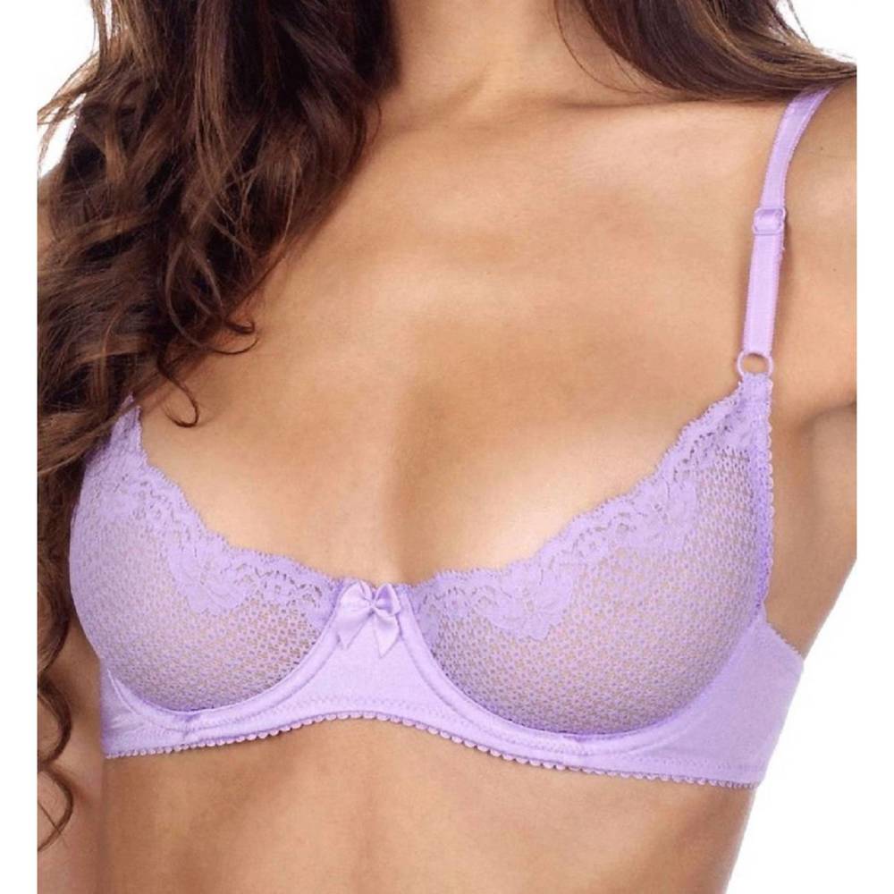 NEW TIMPA LINGERIE duet lace underwire demi bra in lilac